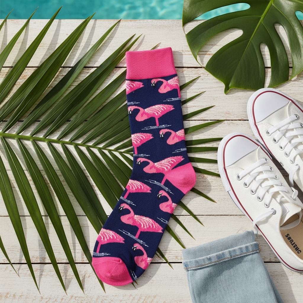 Chaussettes Flamant Rose – vue produit 4