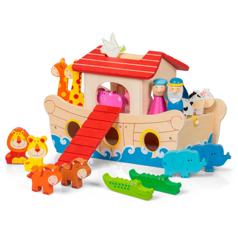 set de jeu arche de noe en bois tobar 