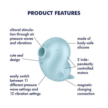 Satisfyer Sassy Seal bleu – vue produit 5