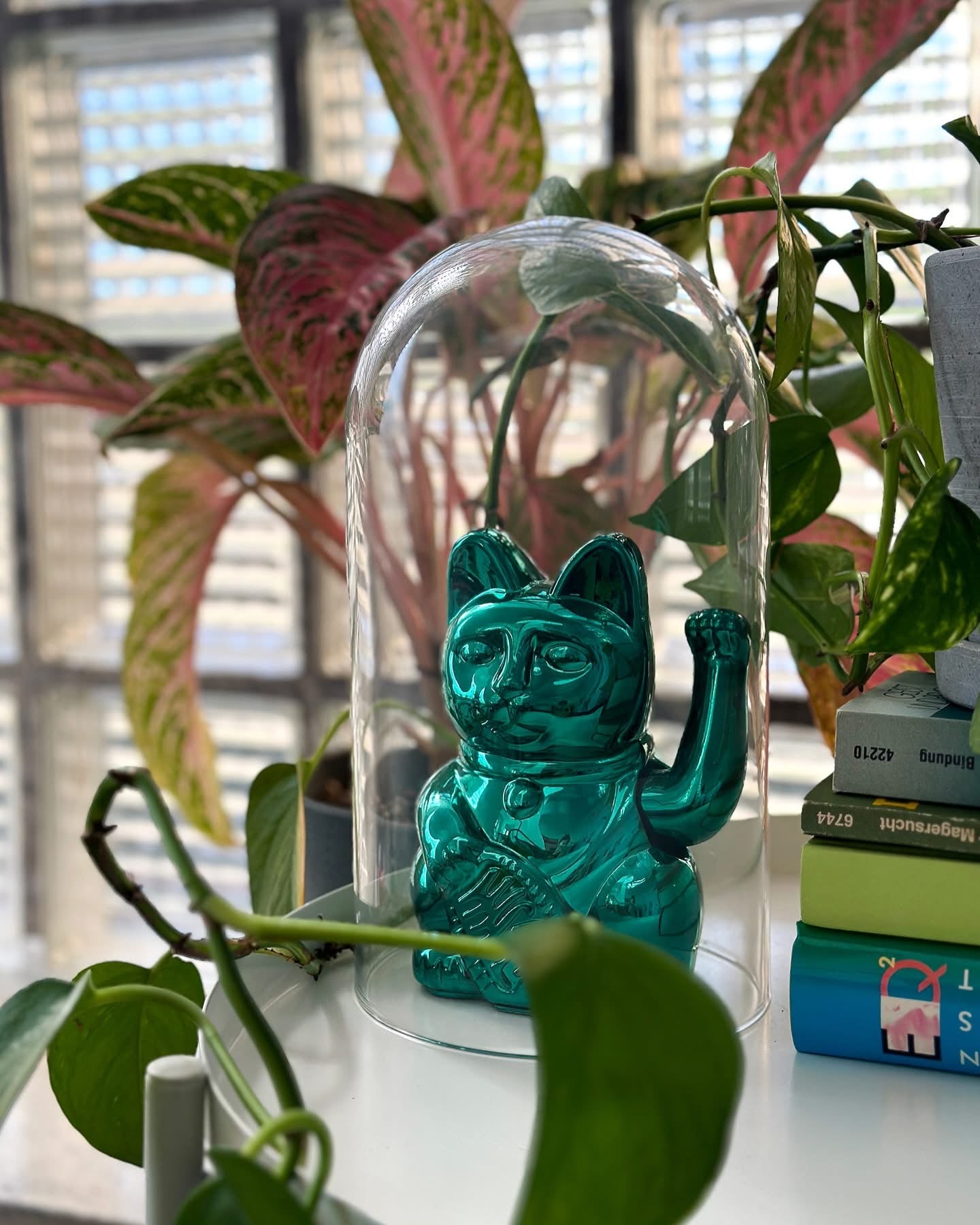 Shiny Green Lucky Cat - Cosmic Edition