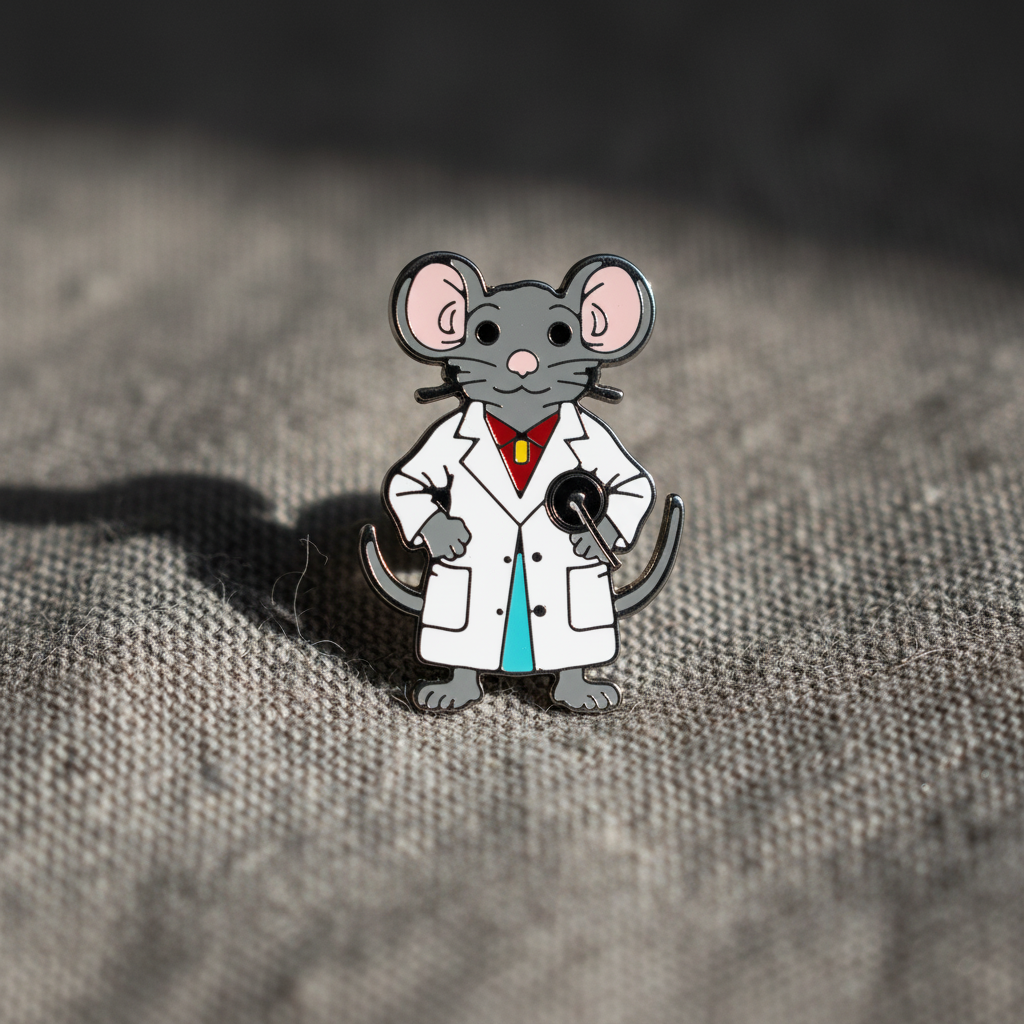 Przypinka Doktor Mysz