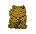 Sticker Chat Chanceux Doré
