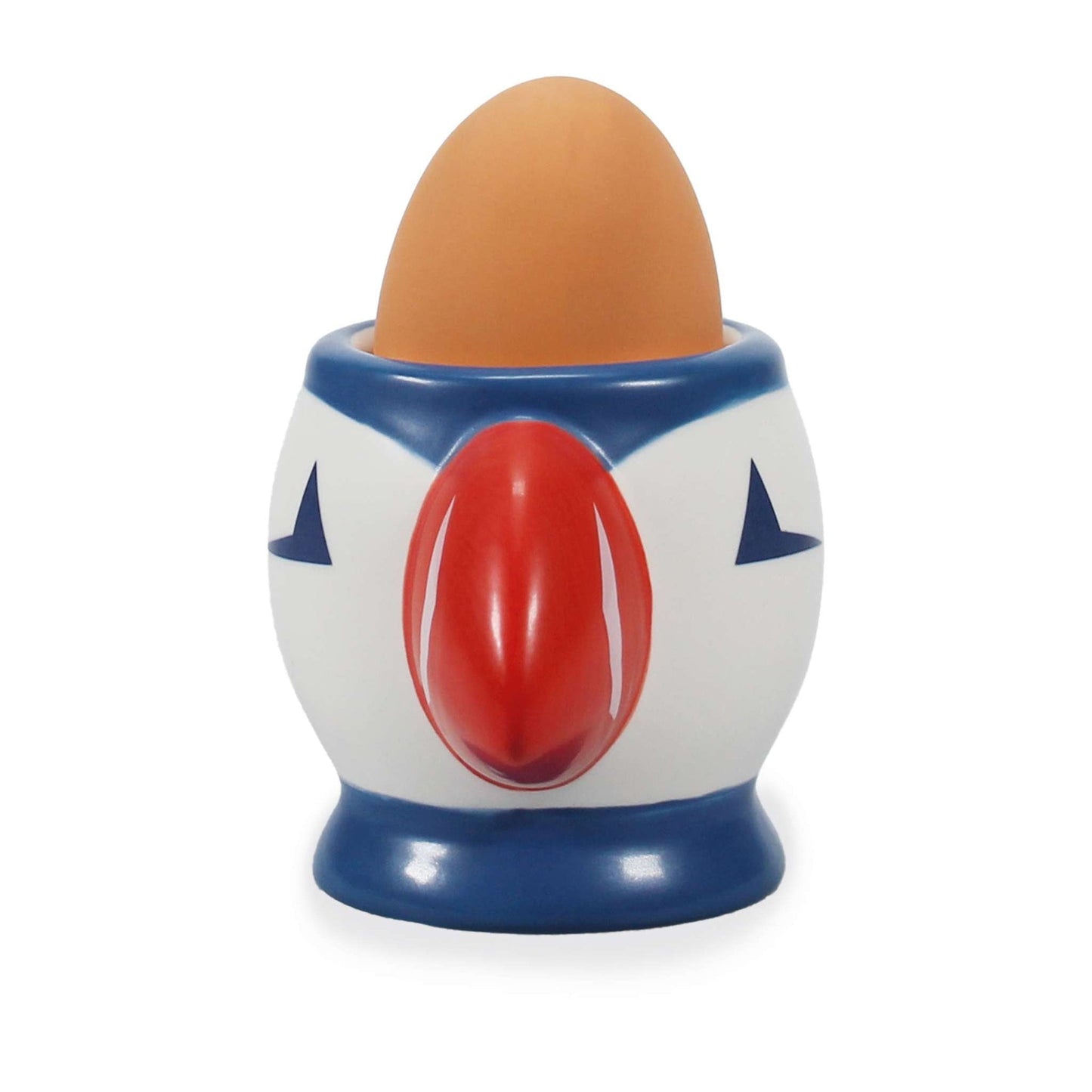 Carved puffin egg cup