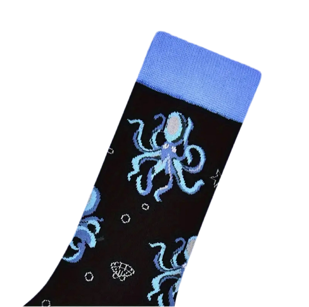 chaussettes poulpes bleus mrcol
