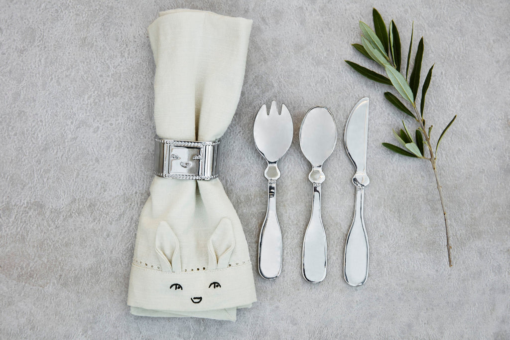 Lot de 2 Serviettes de Table Lily White / Warm Sand