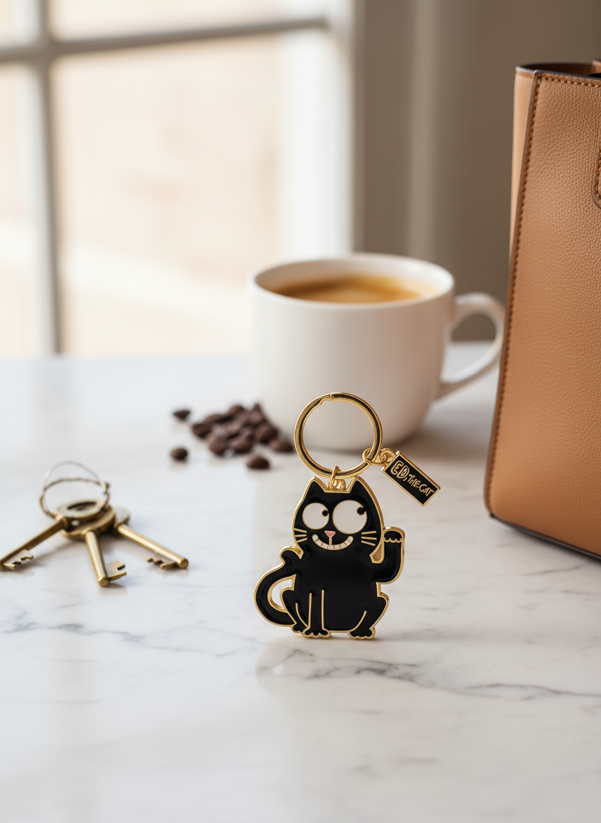 Ed the Cat nøkkelring