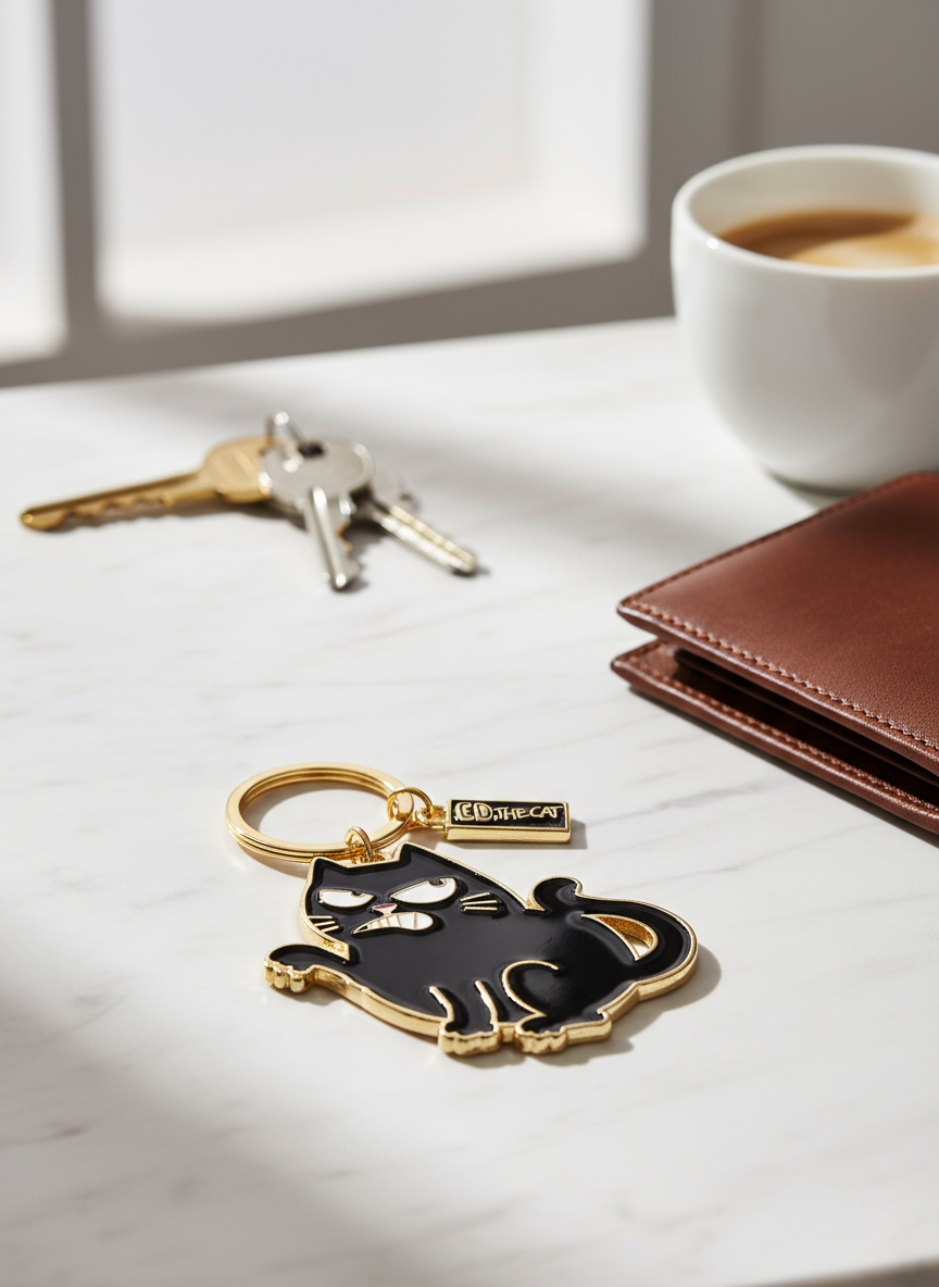 Ed the Cat nøkkelring