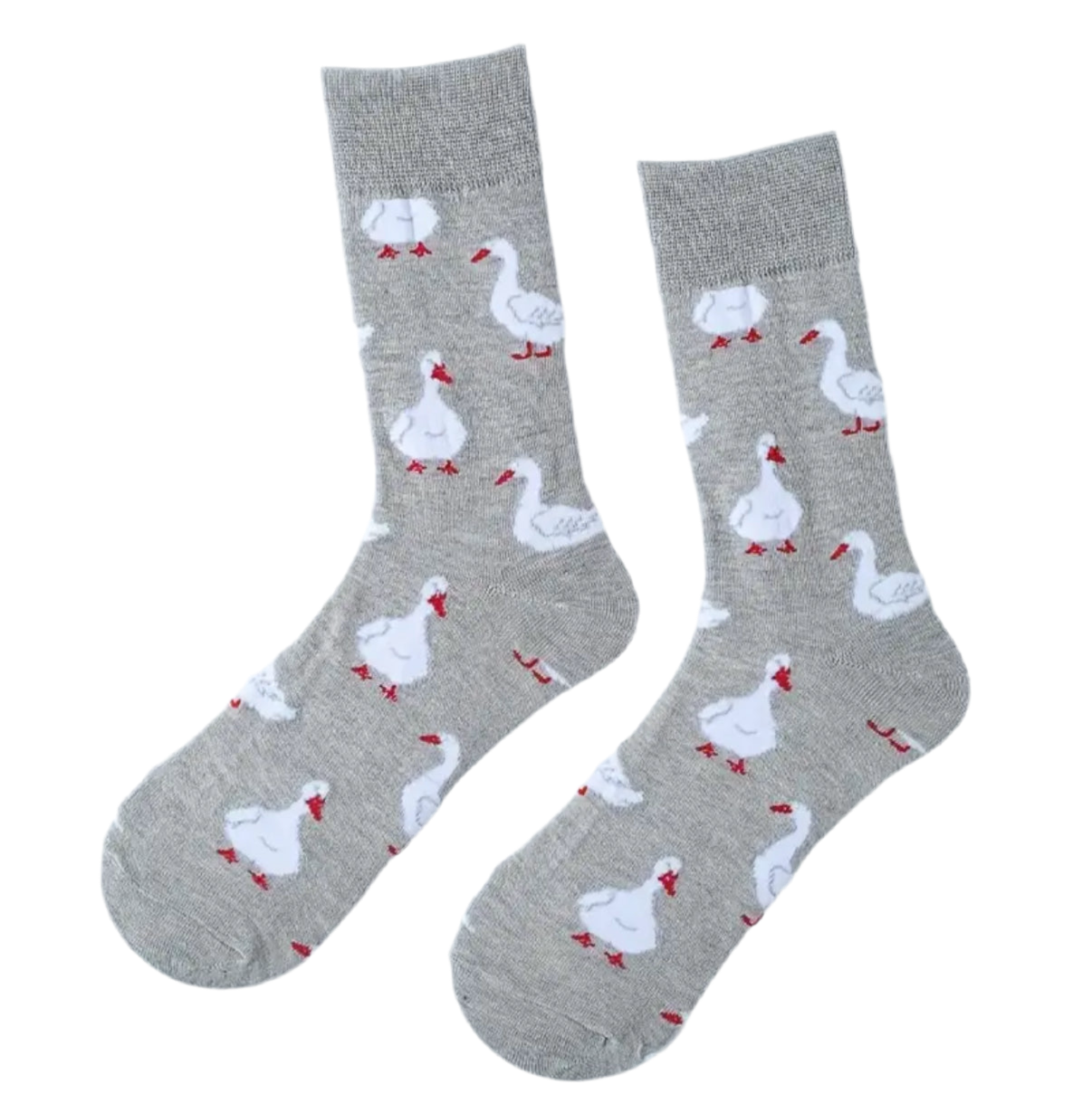 chaussettes grises canards blancs