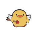 pins canard jaune cupidon