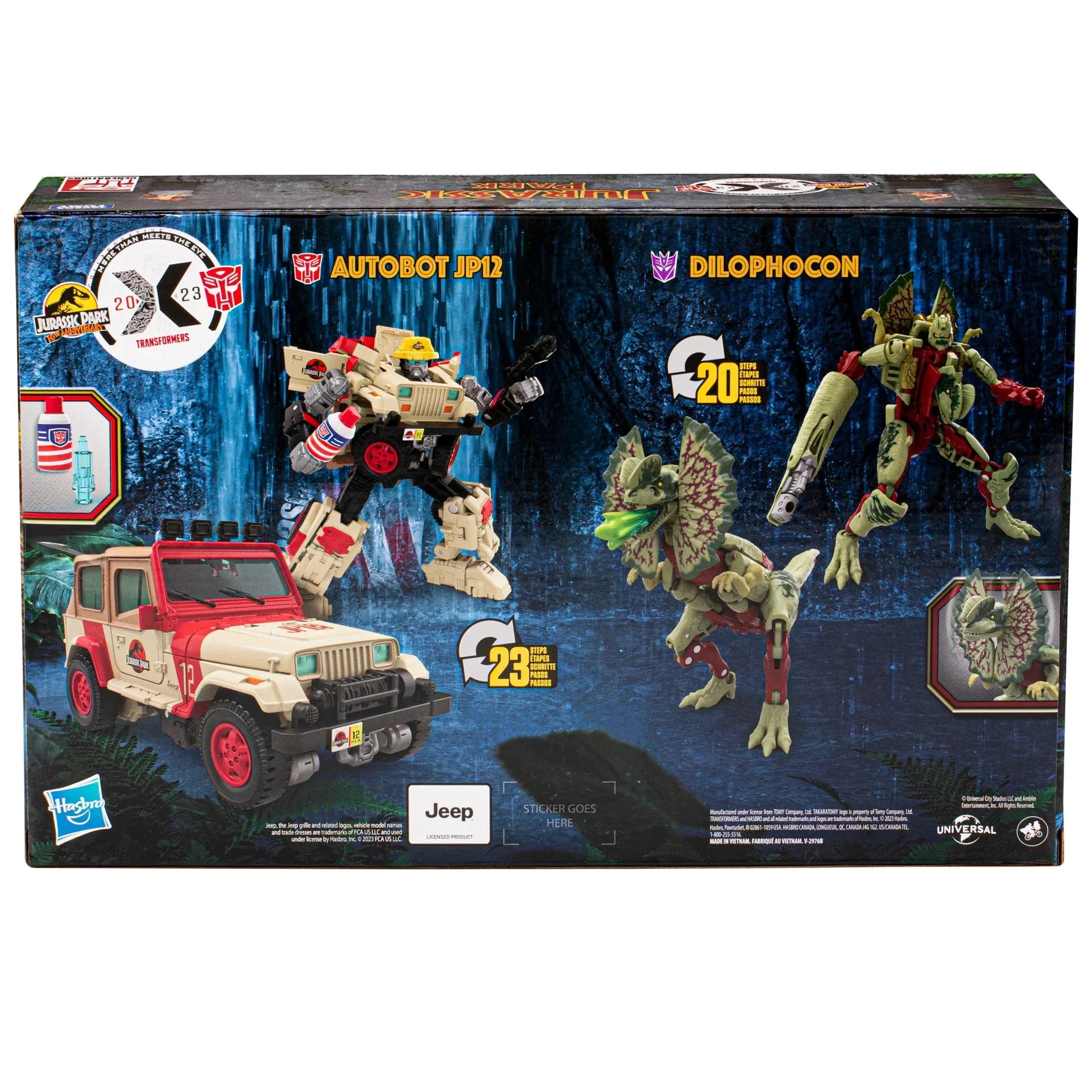 Transformers Collaborative Jurassic Park x Transformers Dilophocon et Autobot JP12