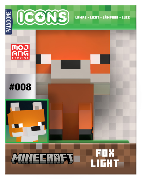 lampe icone minecraft renard paladone 