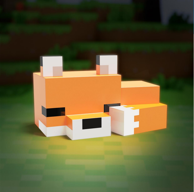 minecraft fox light paladone 