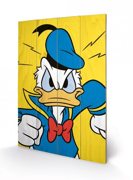 Impression sur bois - Donald Duck Mad Pyramid CoinCaillerie