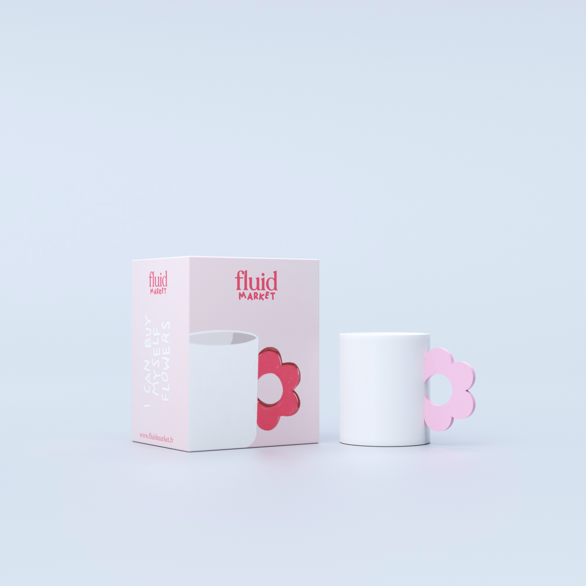 Mug Fleur rose — Fluid Market, vue 3