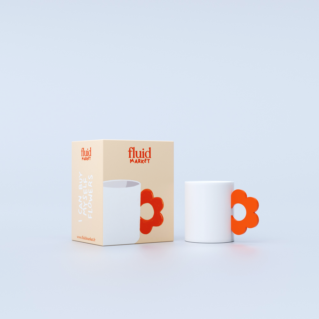 Mug Fleur orange — Fluid Market, vue 3