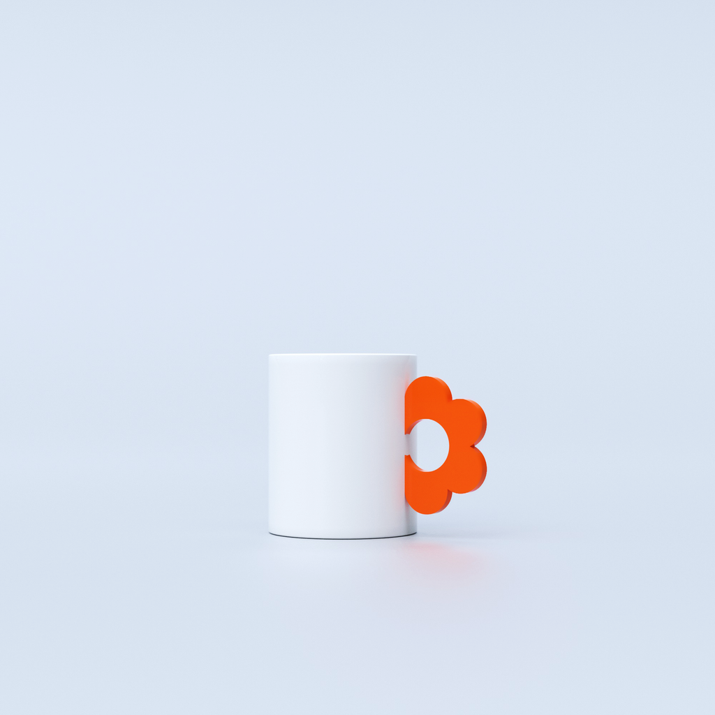 Mug Fleur orange