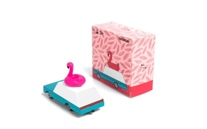 Dřevěné auto Candycar World - Pink Flamingo