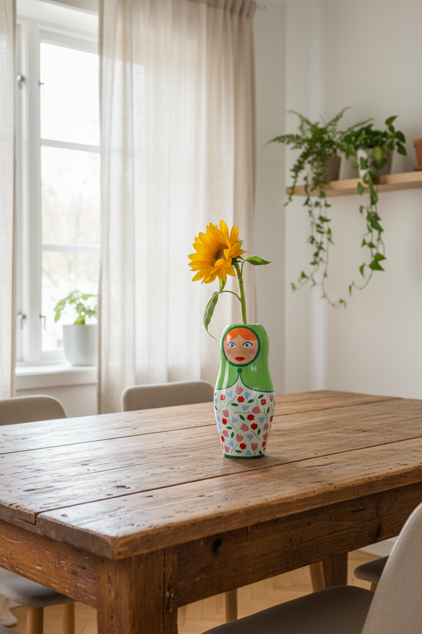 Vase Dolls Flowers
