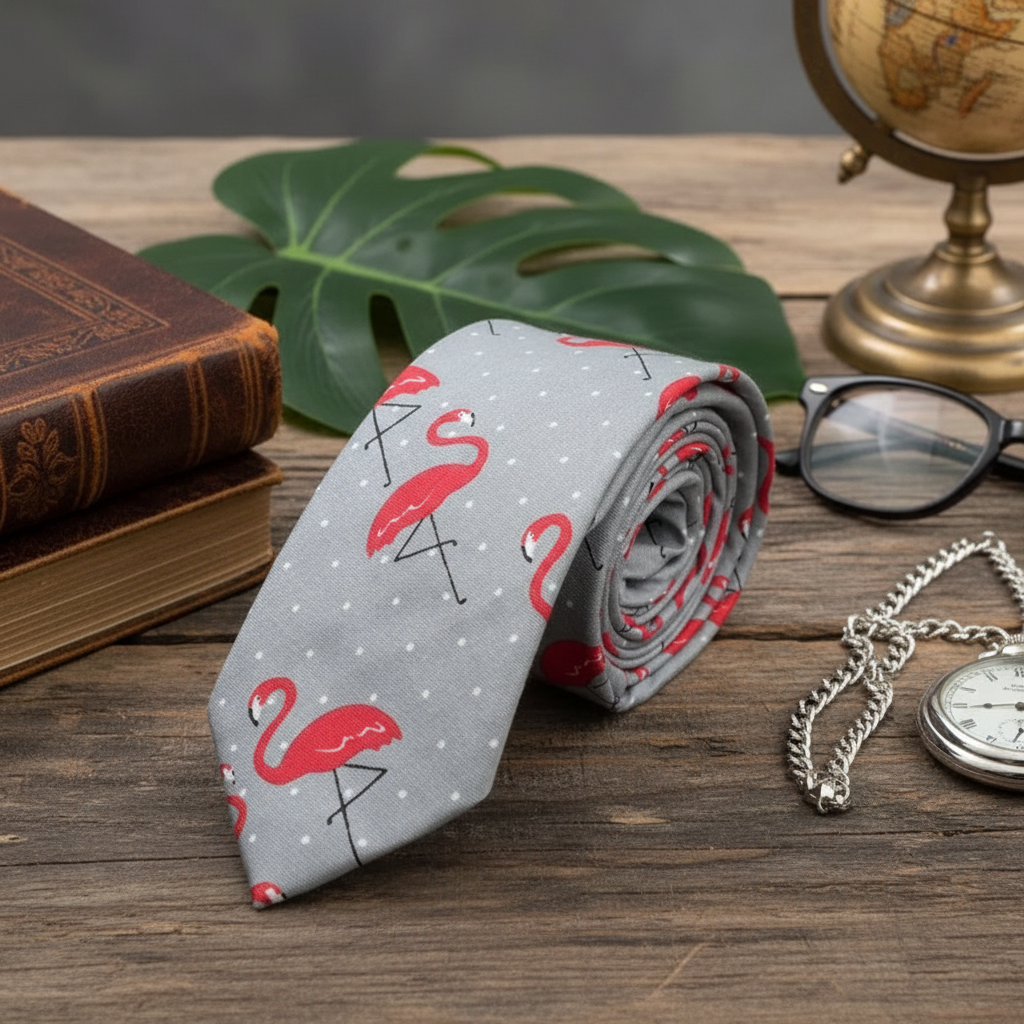 Pink Flamingo Tie