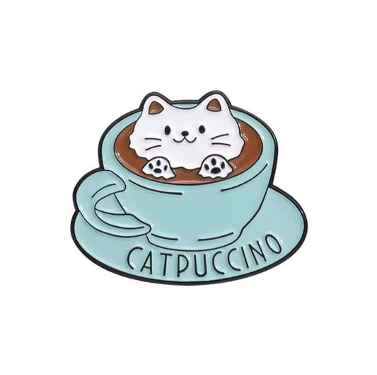 Spilla gatto “Chapuccino”.