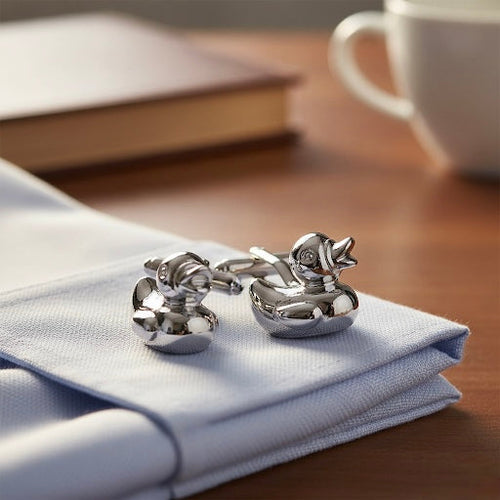 Silver Bath Duck Manschettknappar