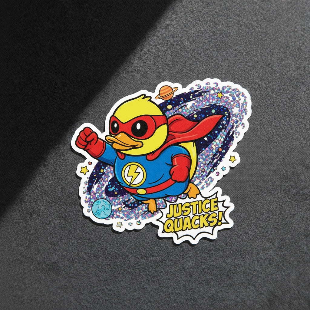 Sticker Пате Super-Héros – “Justice Quacks!”