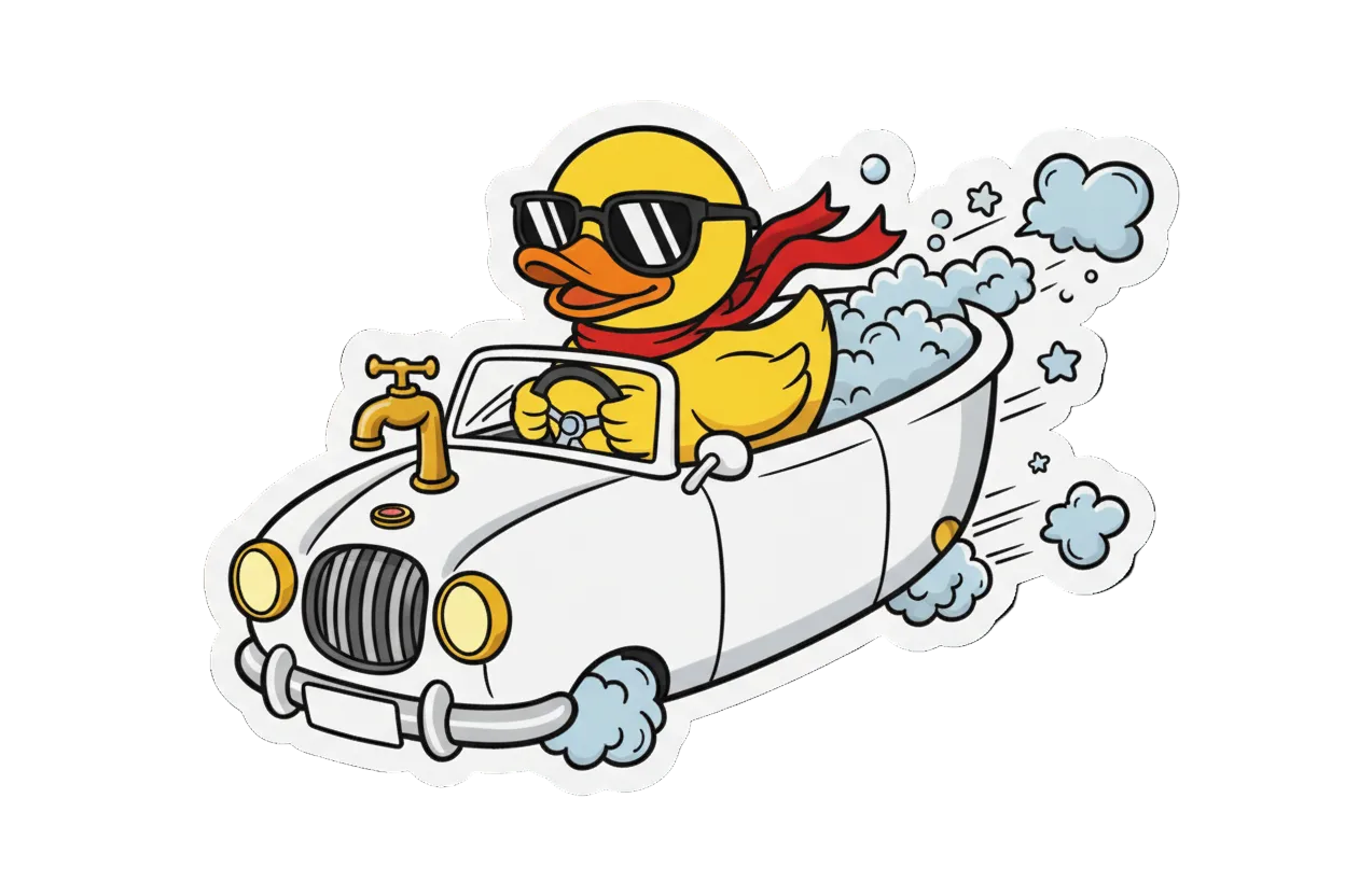 Convertible Duck Sticker Decal – Cool Duck Driver