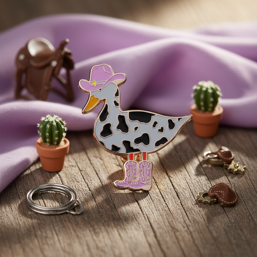Cowgirl Duck pin