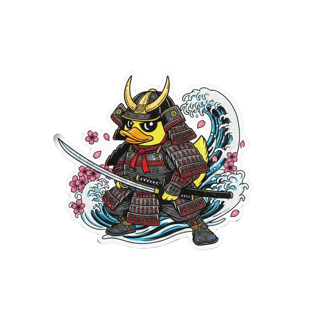 Samurai Duck Sticker – Honor &amp; Courage