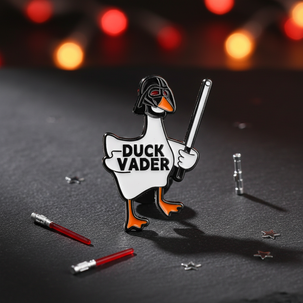 Duck Vader White Duck Pin