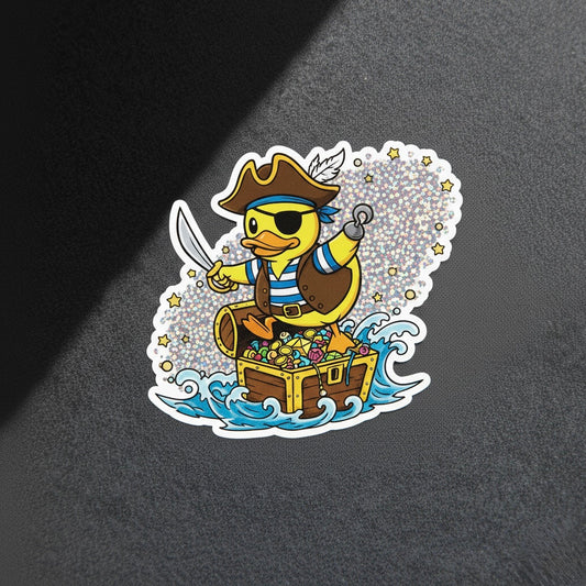 Pirate Duck Sticker – Treasure &amp; Adventure