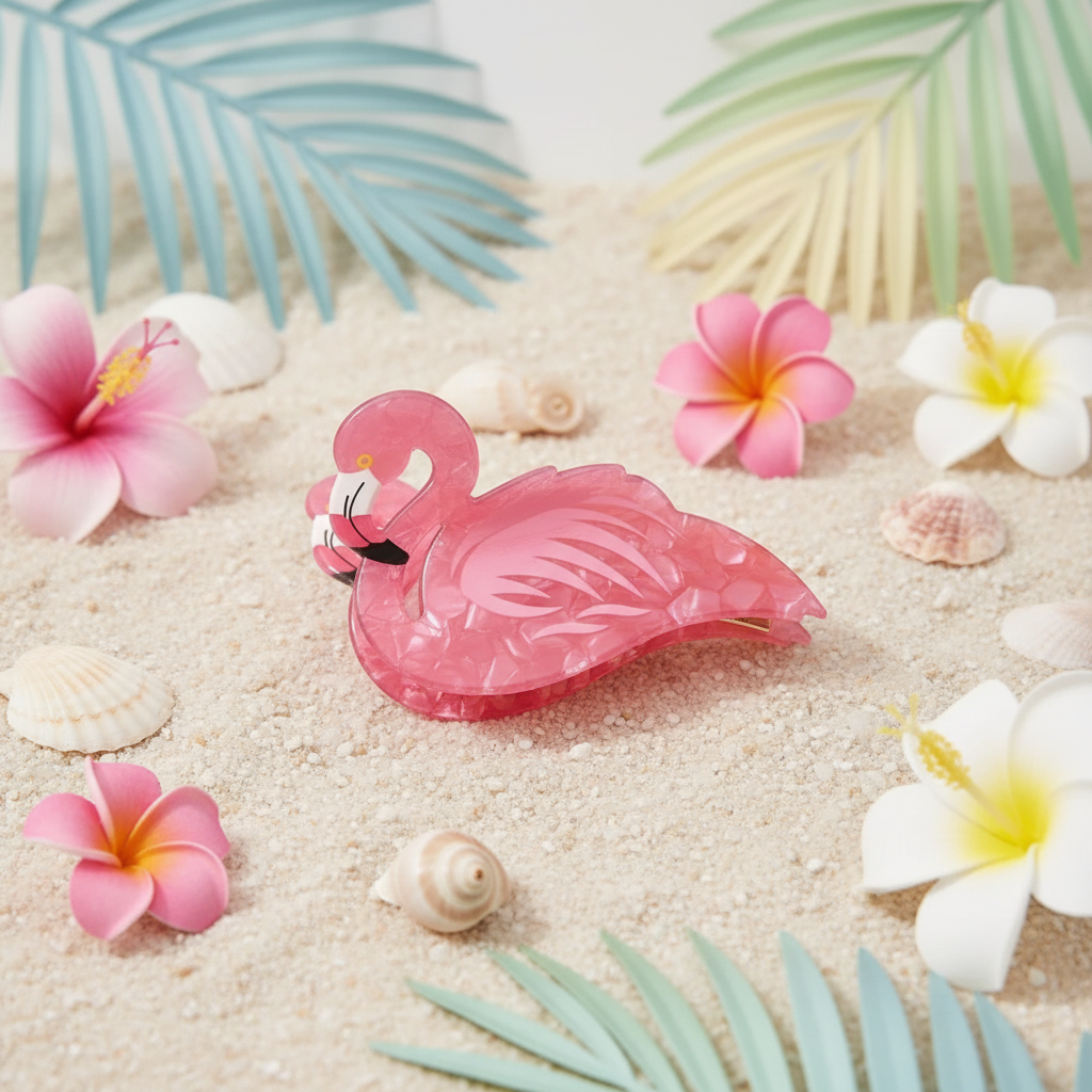 Flamingo hårspænde