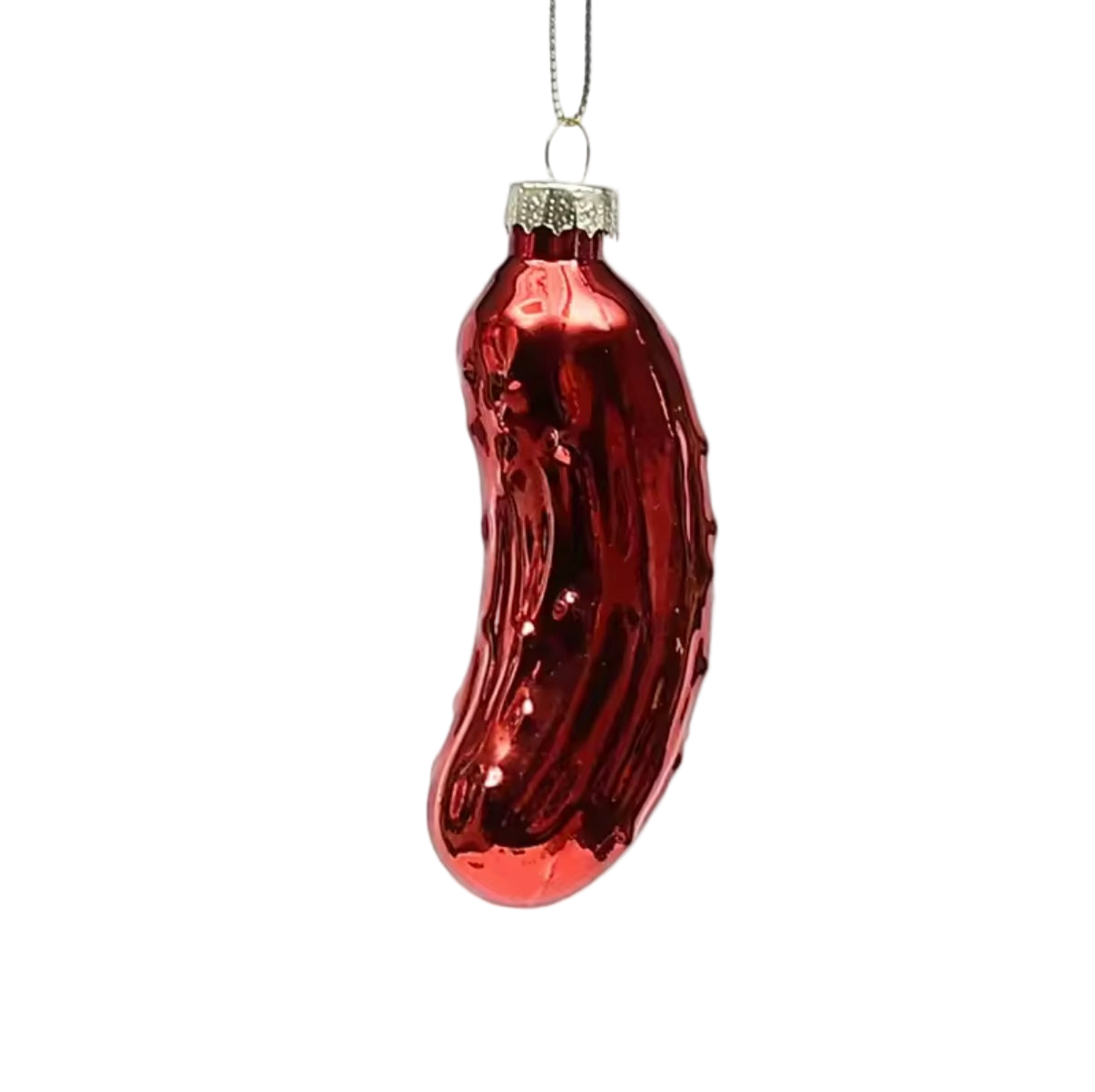 Boule de Noël Cornichon Rouge