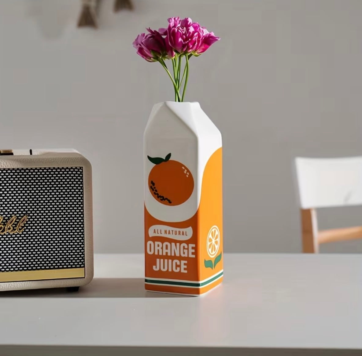 Vase Brique de Jus d’Orange
