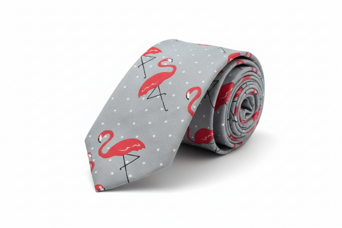 Cravata Flamingo Roz