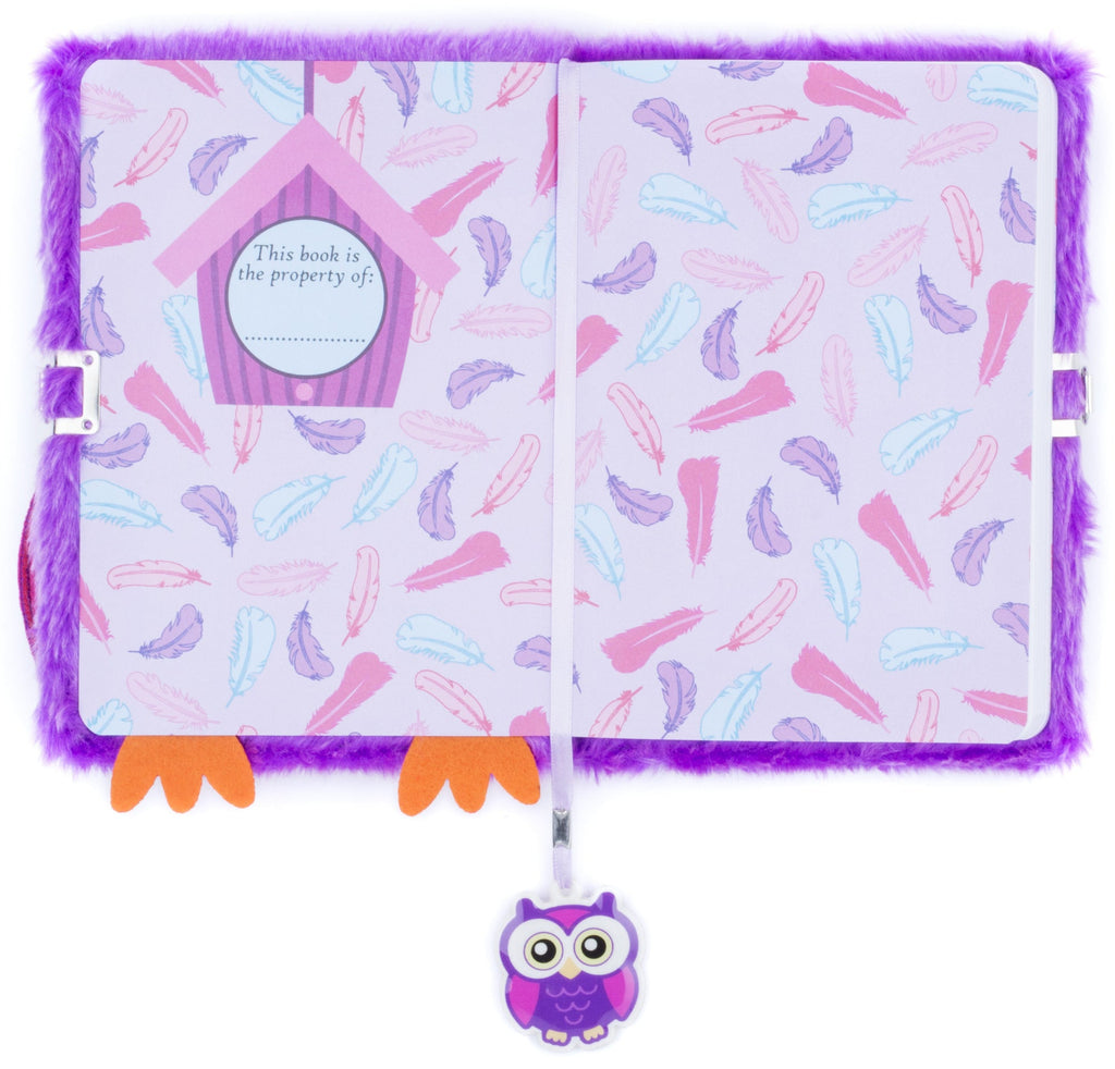 Carnet en peluche – hibou