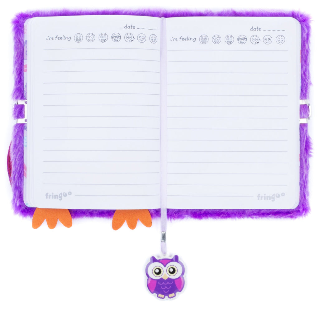 Carnet en peluche – hibou
