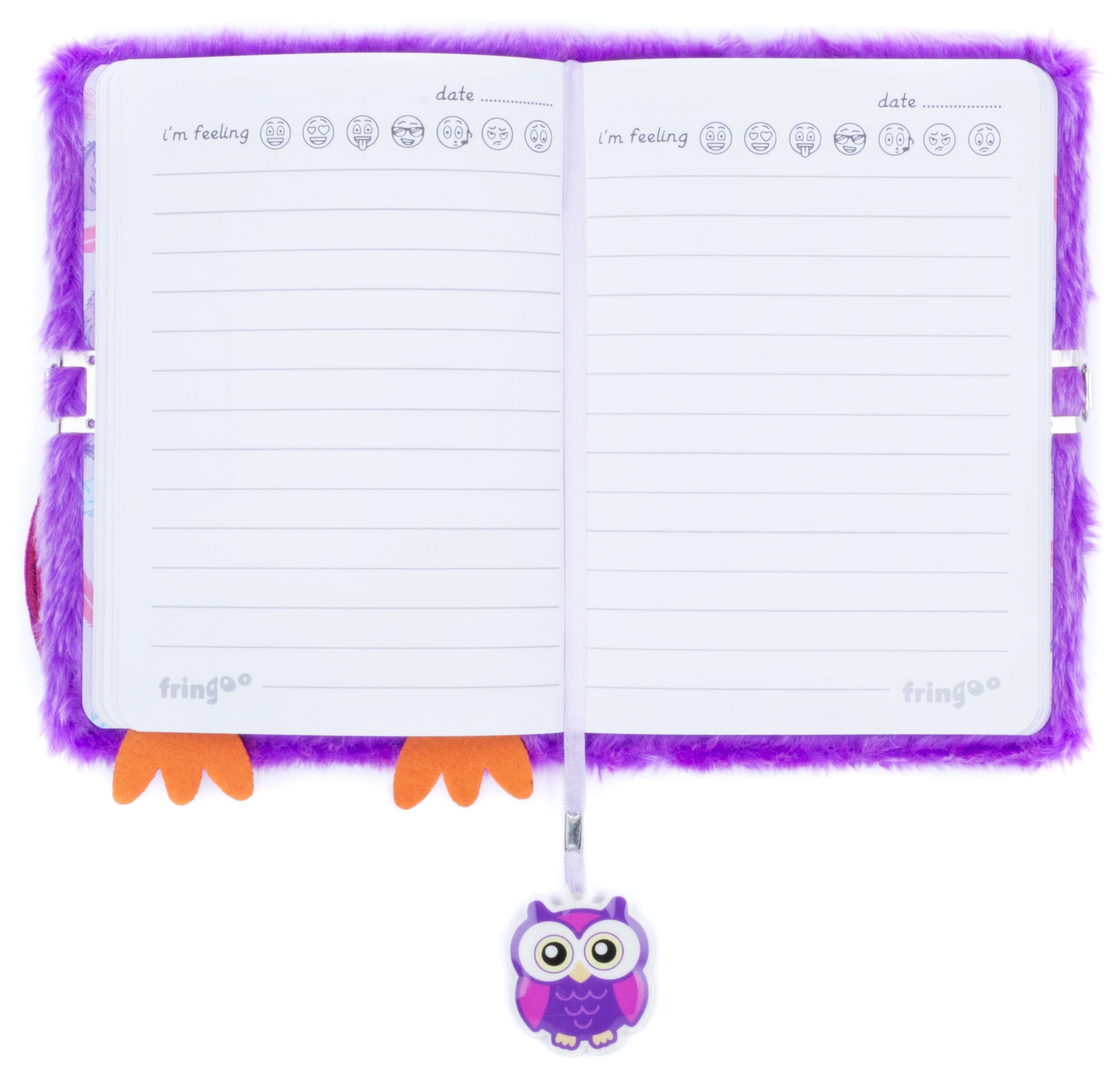 Carnet en peluche – hibou
