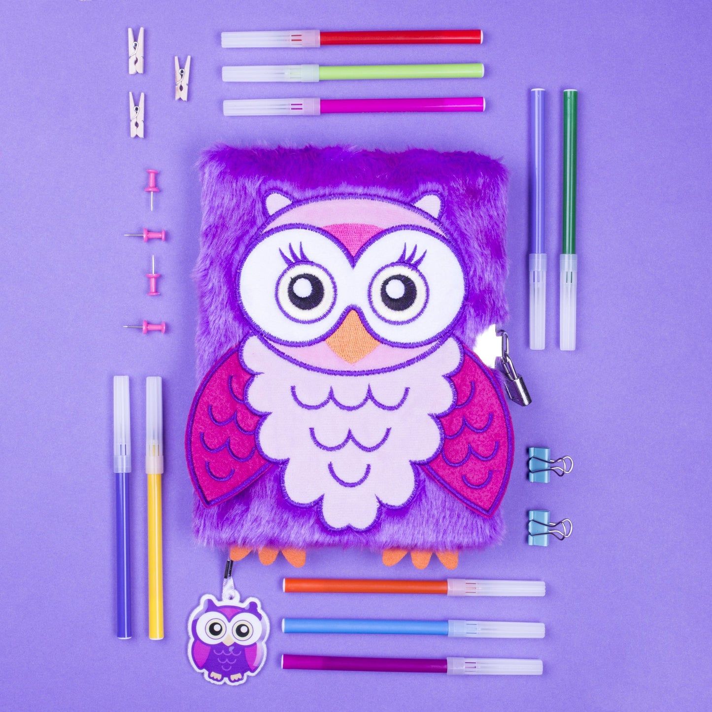 Carnet en peluche – hibou