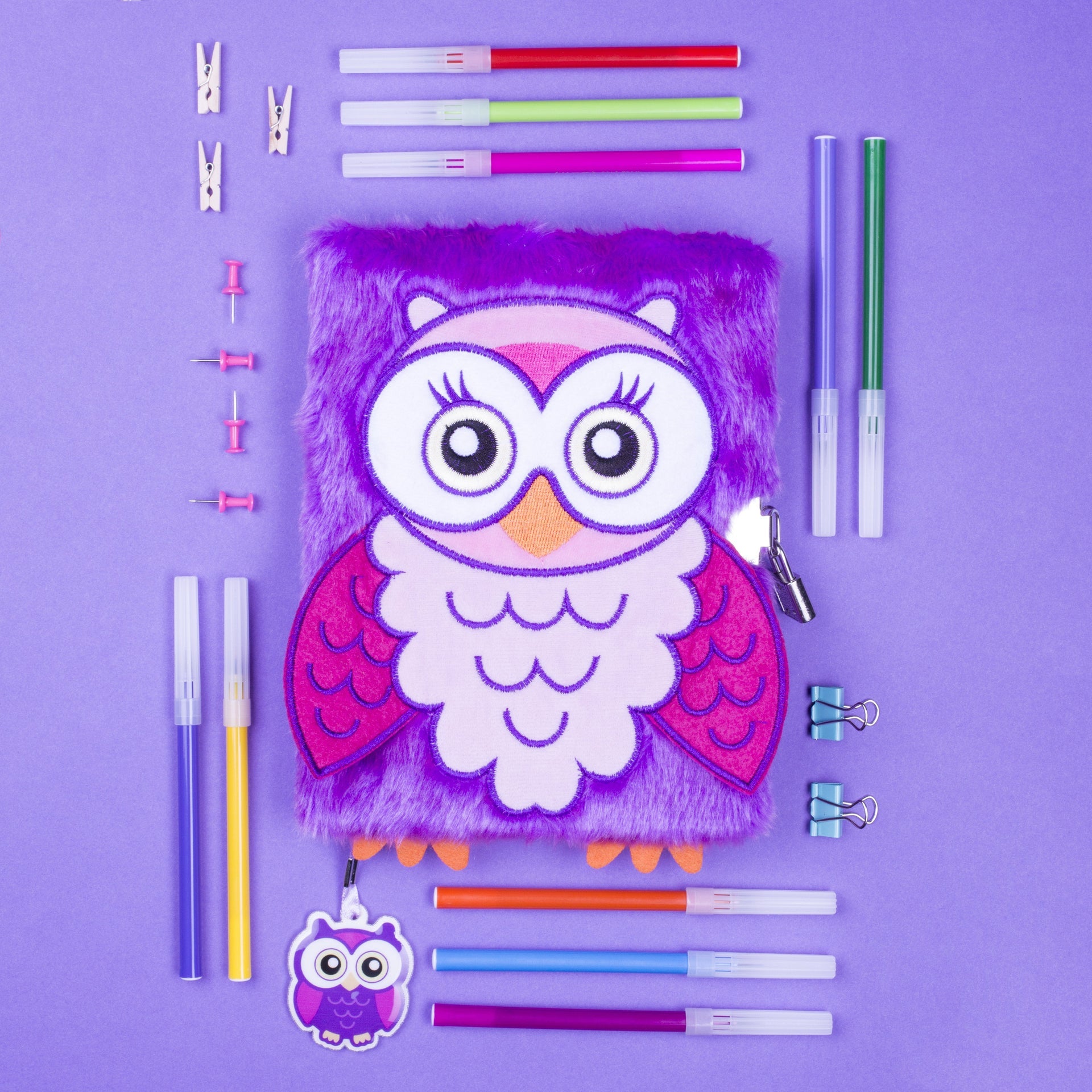 Carnet en peluche – hibou