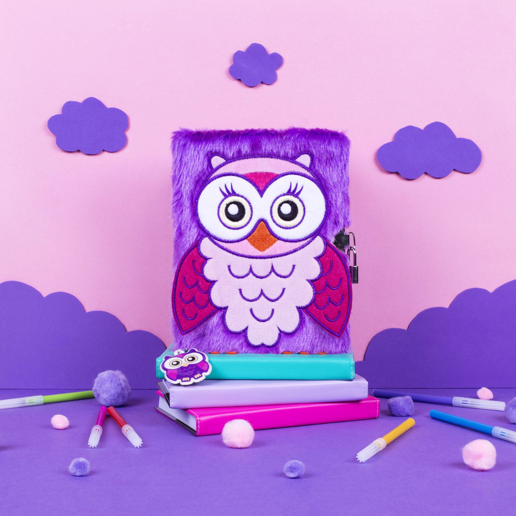 Carnet en peluche – hibou
