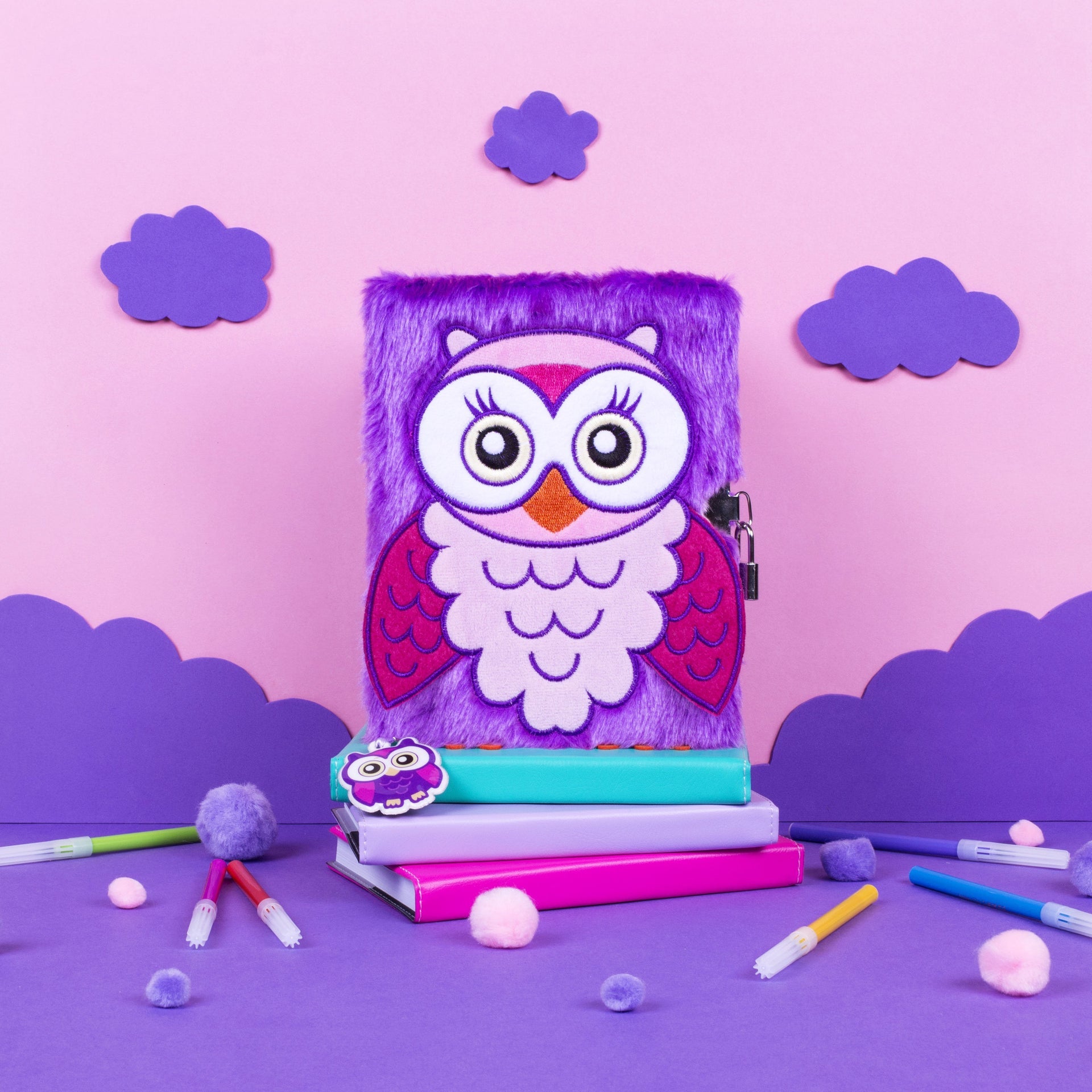 Carnet en peluche – hibou