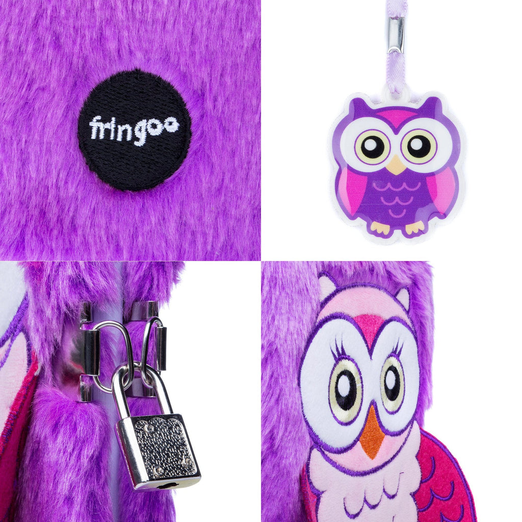 Carnet en peluche – hibou