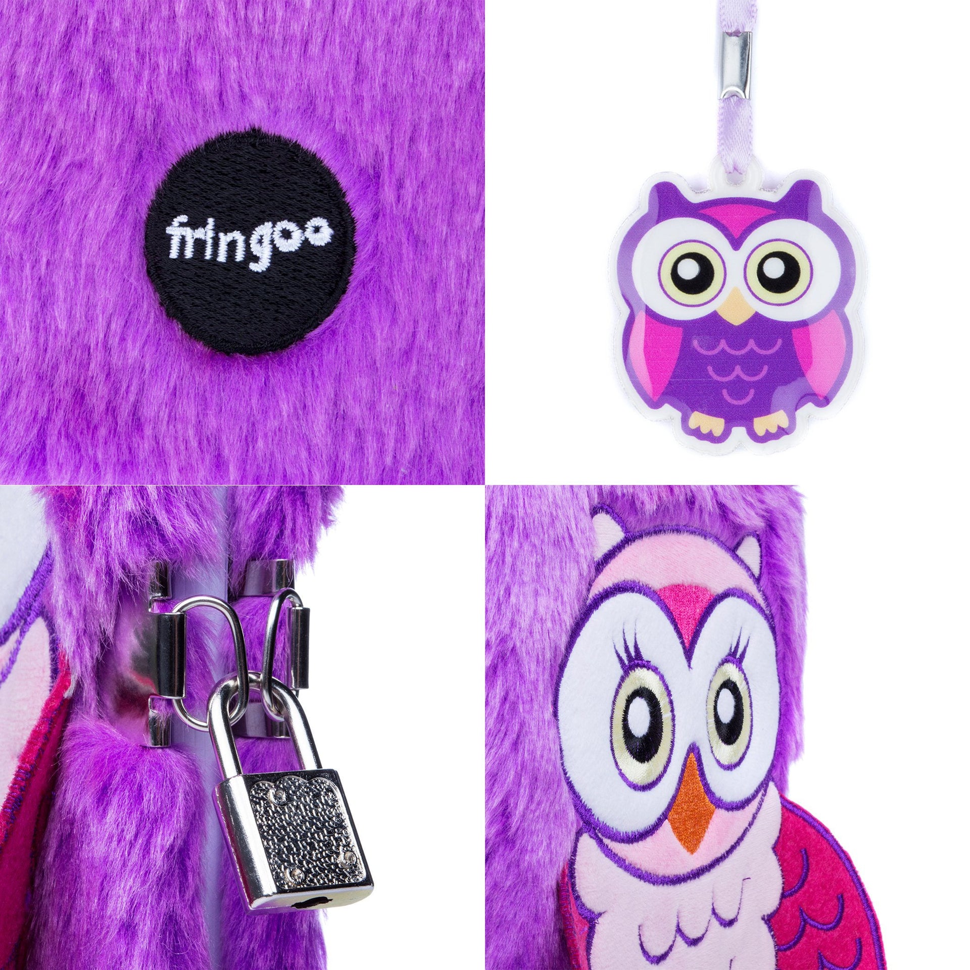 Carnet en peluche – hibou