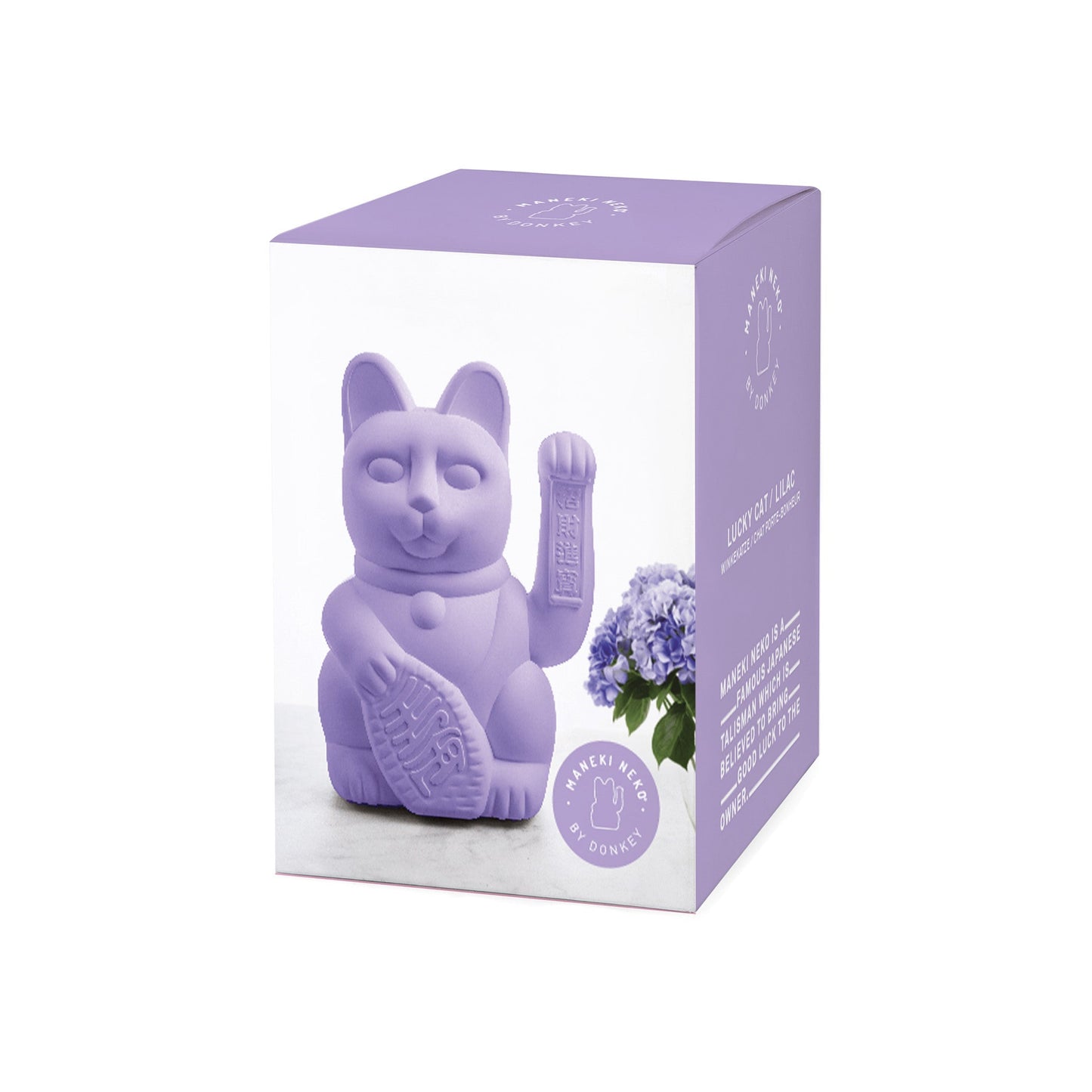 Grand Chat Chanceux Lilas - le Chat Chanceux