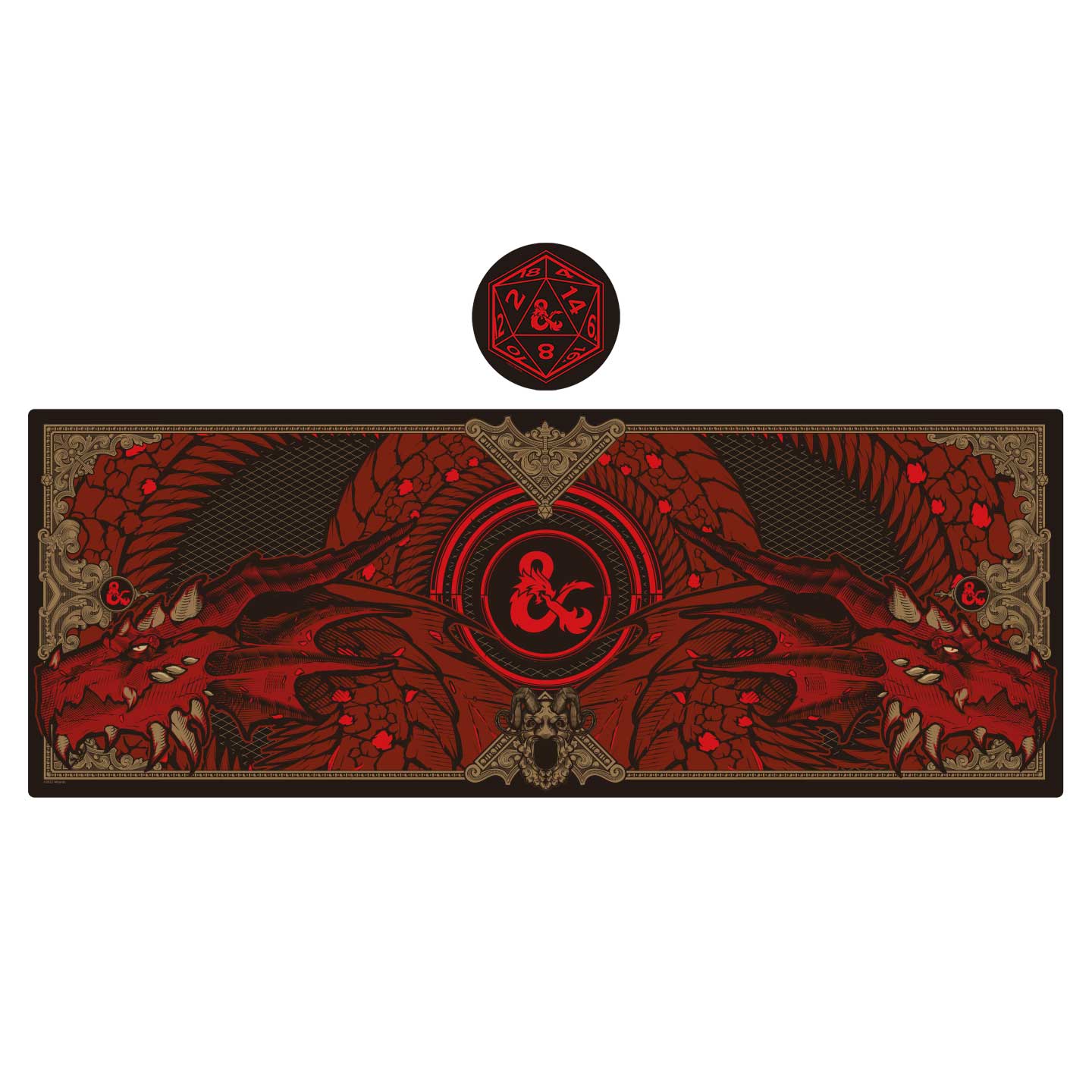 Desk pad XL & set de sous-verres Dungeons & Dragons