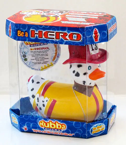 Canard Dalmatien Pompier Rubba Ducks CoinCaillerie