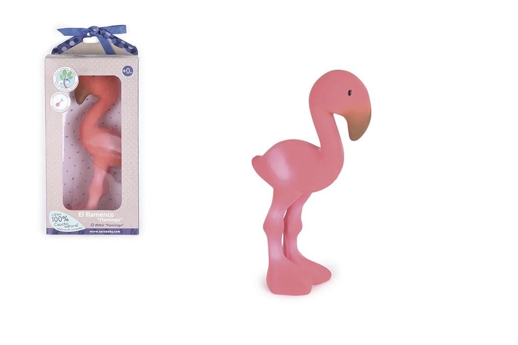 hochet flamant rose tikiri 