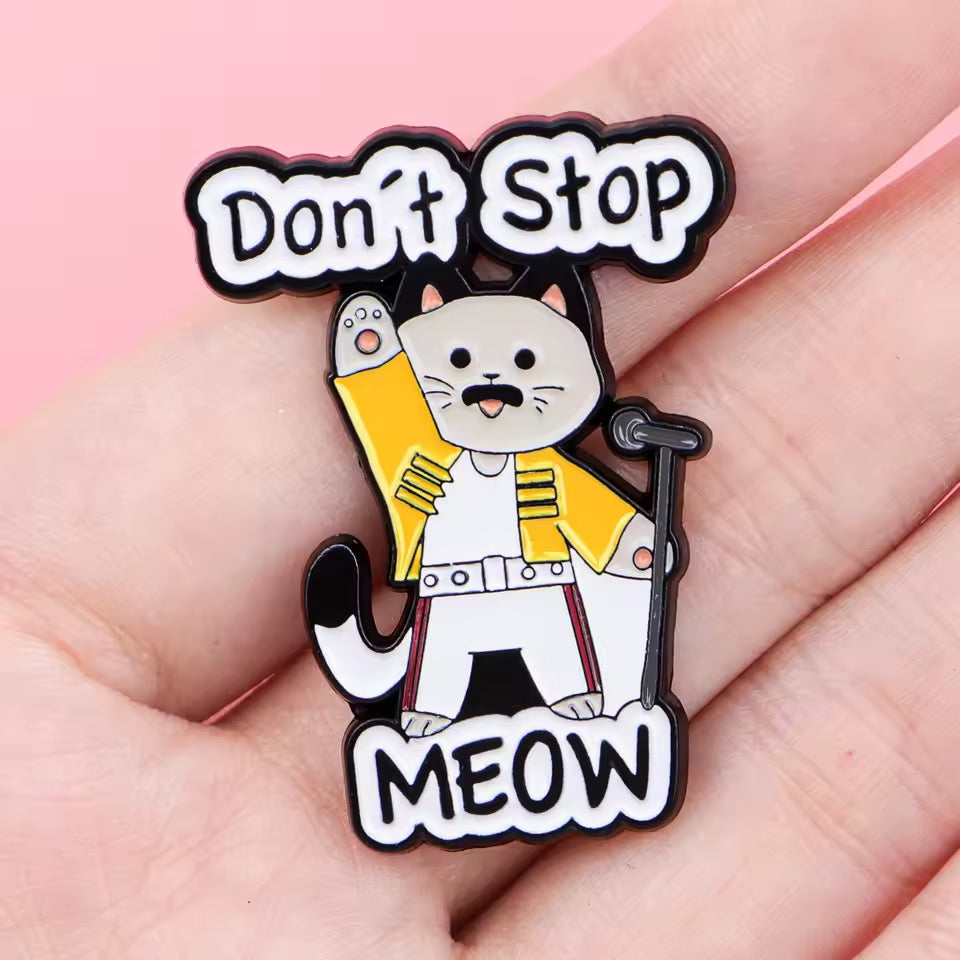 Photo produit - Pin's Chat “Don’t Stop Meow”