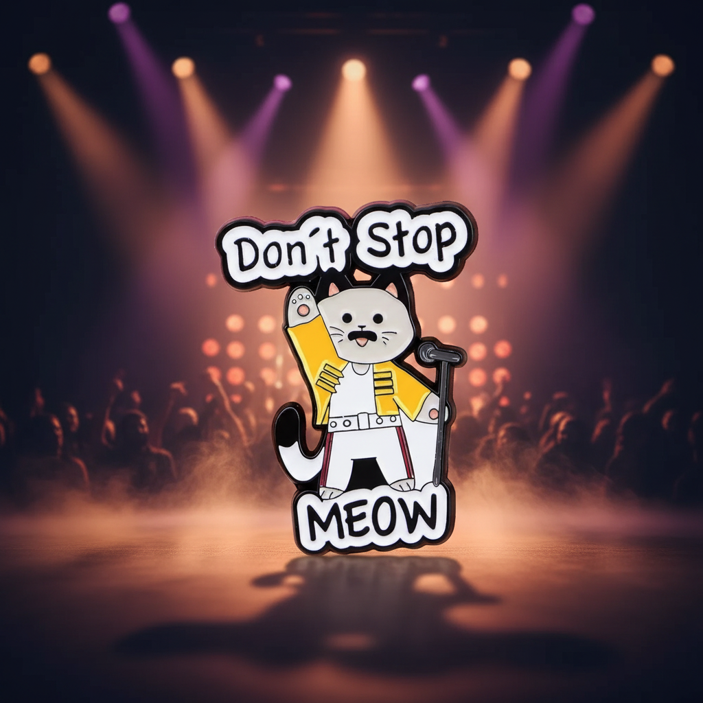 Photo produit - Pin's Chat “Don’t Stop Meow”